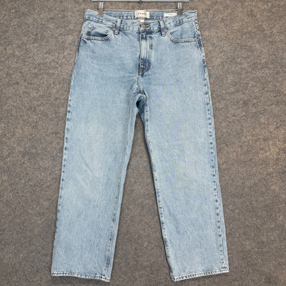 Frame Denim The Hang Jeans Womens 28 Straight Leg Light Wash Denim Pants 1008210
